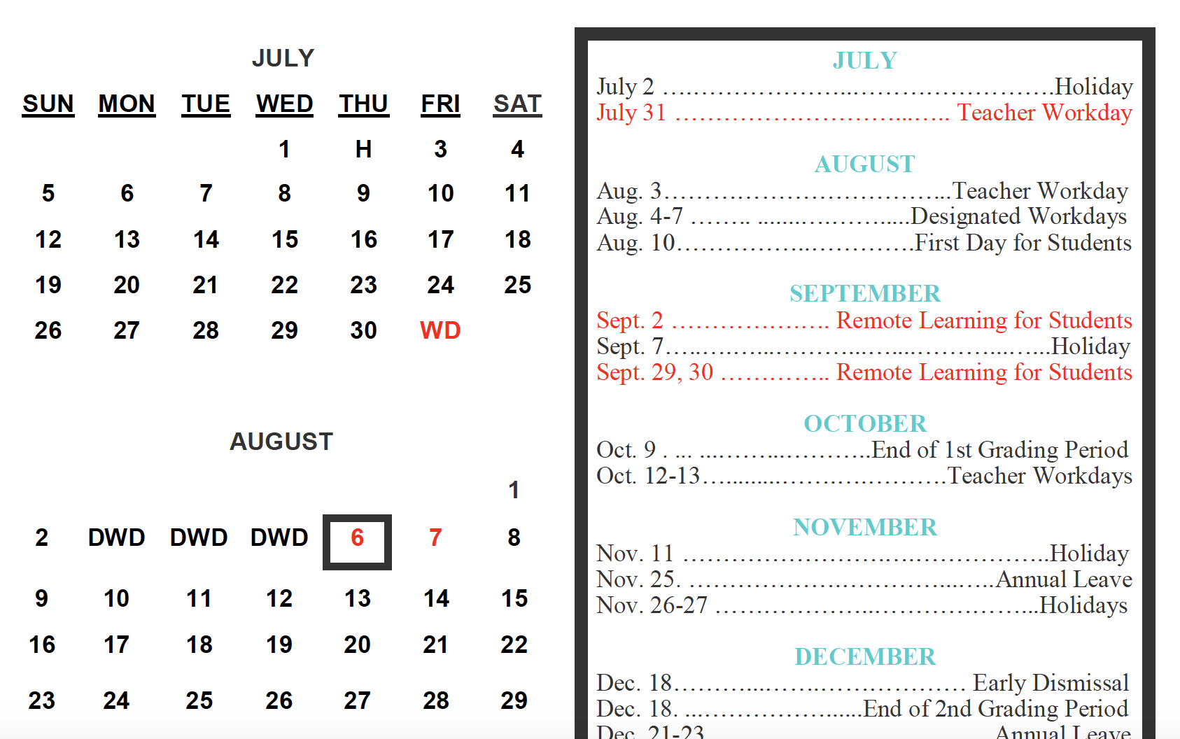 Non-traditional school teachers due back July 31, traditional school teachers will return Aug. 10 Non-traditional school teachers due back July 31, traditional school teachers will return Aug. 10